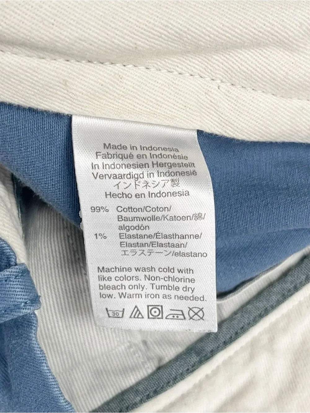 J. Crew Stretch Chino Pants Men’s 32x34 Blue Slim Straight Preppy Casual